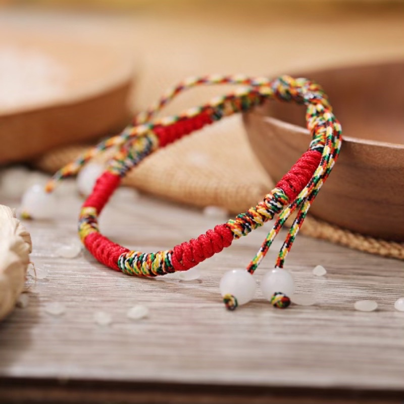 Vòng chỉ ngũ sắc bình an Tây Tạng