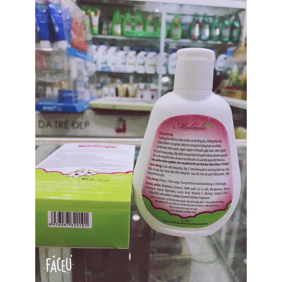 Dung dịch vệ sinh phụ nữ tràm trà úc maldala bách khoa 100ml