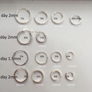 Khuyên vòng trơn các cỡ