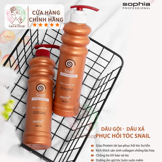 Cặp Dầu Gội Xả Sophia Ốc Sên 500ml - Snail Repair Shampoo