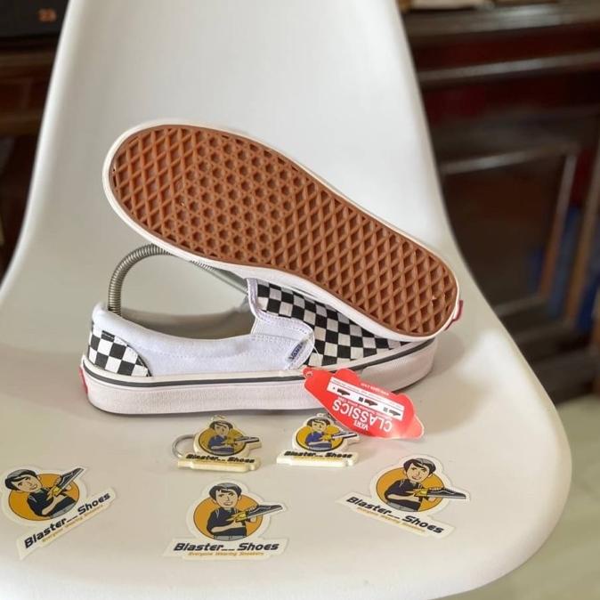 Xtra Miễn Phí Vận Chuyển|Mã-491|Giày Lười Vans slip on Họa Tiết Ca Rô Cá Tính