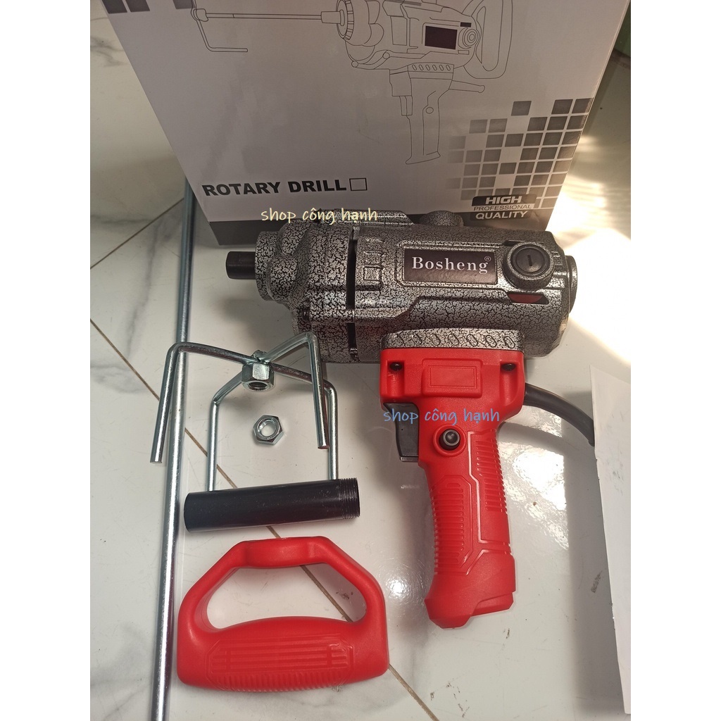 Bộ máy khuấy sơn / đánh vữa / trộn bột bả  / trộn hồ dầu / trộn xi măng 1080W 100%dây đồng bảo hành chính hãng