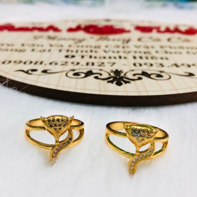 Nhẫn hồ ly mạ vàng thời trang mang lại quy quyền cho người sở hửu
