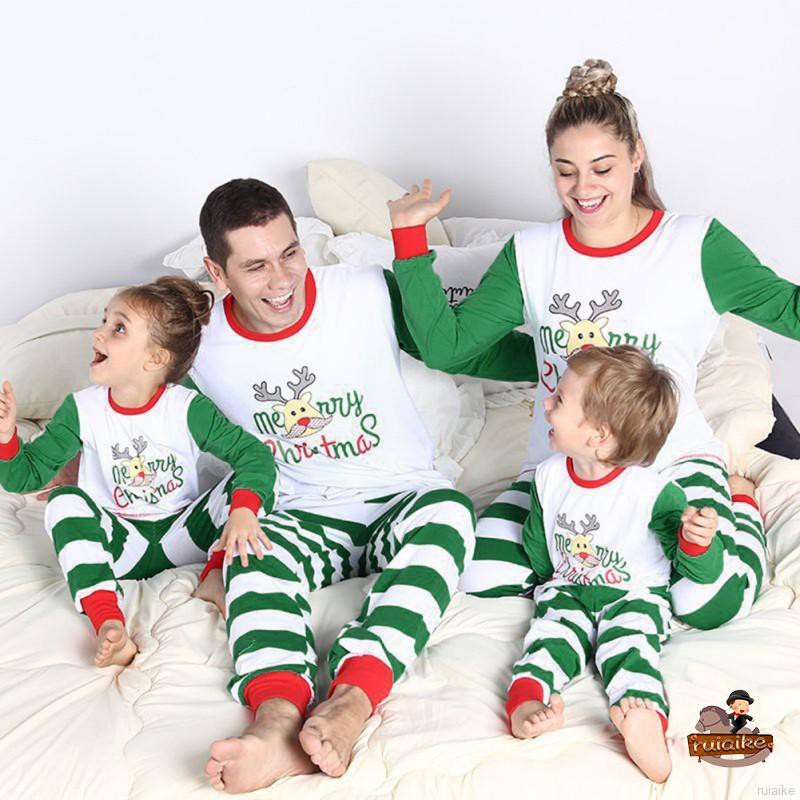 Set Đồ Ngủ Pijama Họa Tiết Giáng Sinh Đáng Yêu Cho Cả Gia Đình