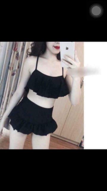 bikini thang đen váy đuôi cá ( kèm hình thật)