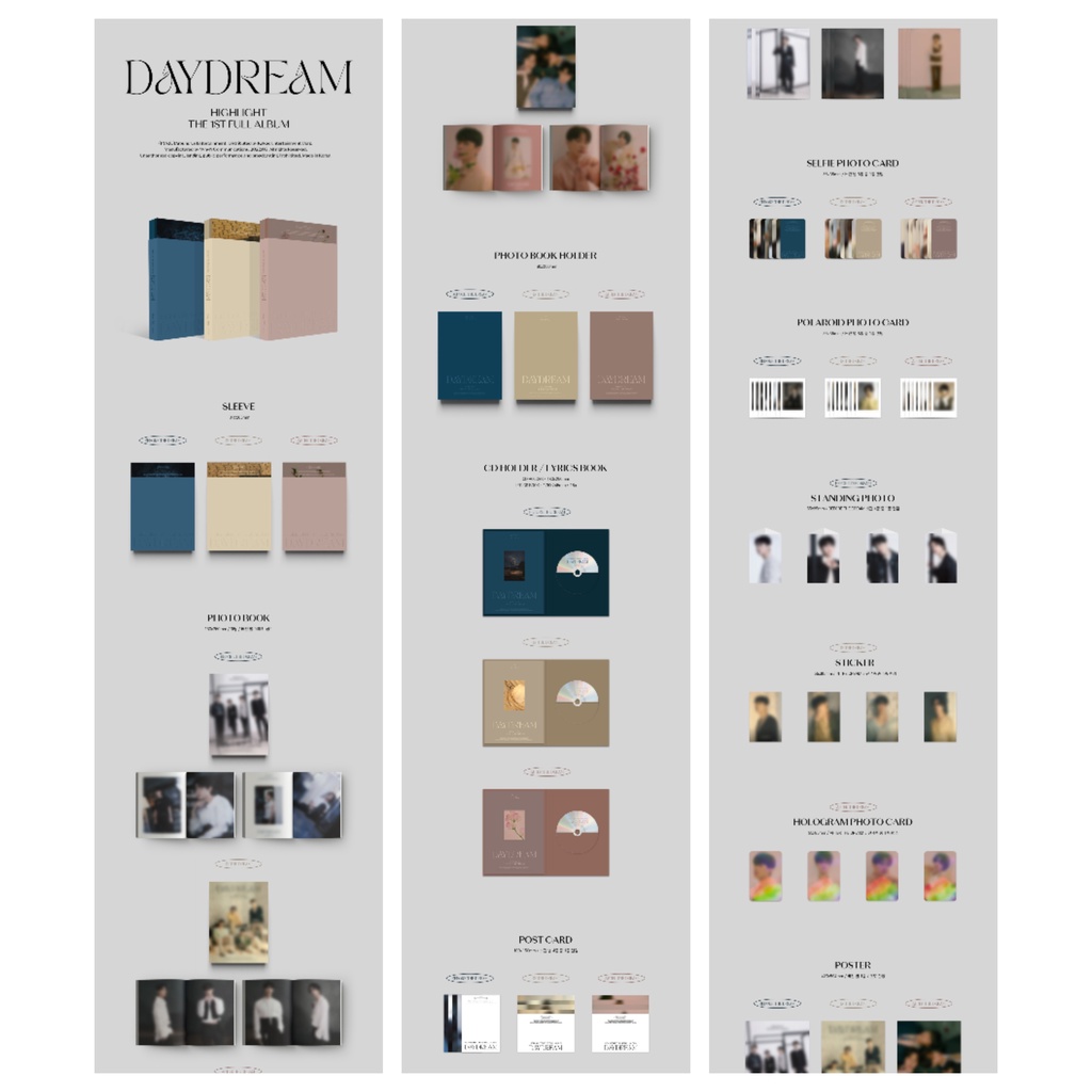 Album HIGHLIGHT - DAYDREAM + Quà 1 ảnh khổ A5 hình bias (ghi chú khi đặt hàng)