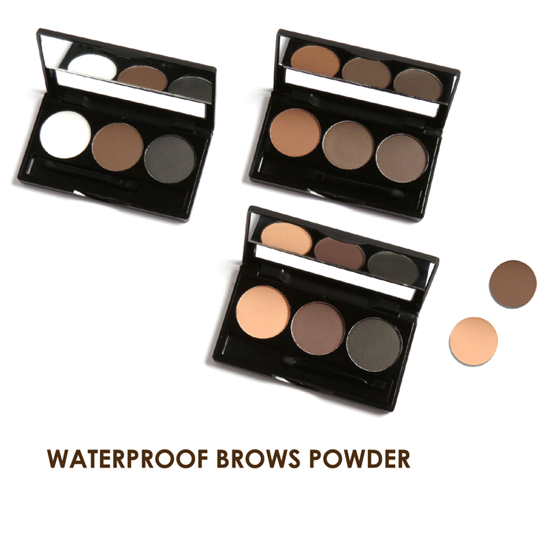 (hàng Mới Về) Bảng Phấn Trang Điểm Lông Mày 3 Màu Chống Thấm Nước Không Bị Nhòe Kèm Gương Và Cọ Focallure | BigBuy360 - bigbuy360.vn