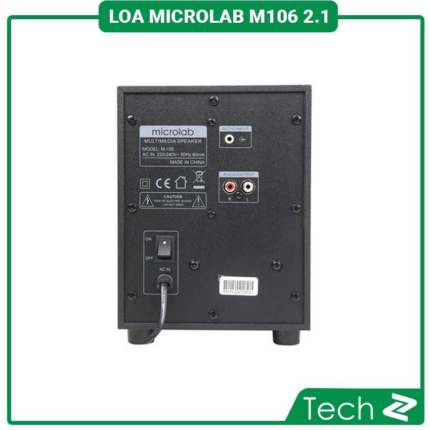 Loa Bluetooth Microlab 2.1 M106 BT Đen