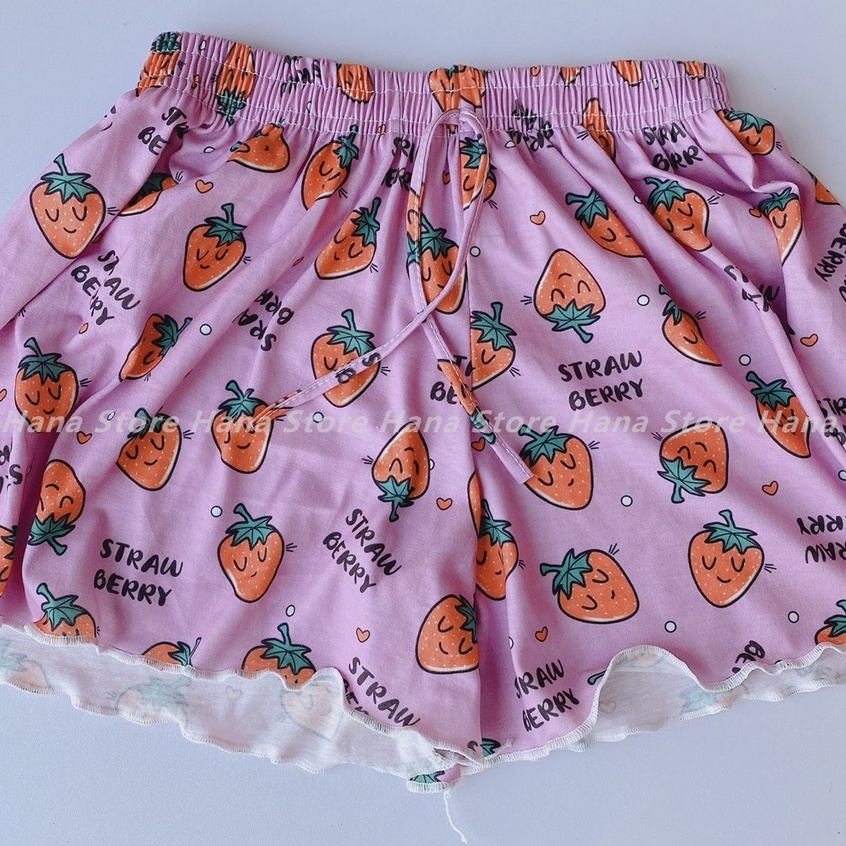 Quần short nữ mặc nhà Hello Kitty - Quần đùi thun nữ viền bèo, dáng ngắn mặc đi ngủ, ở nhà, nhiều màu ngộ nghĩnh | BigBuy360 - bigbuy360.vn