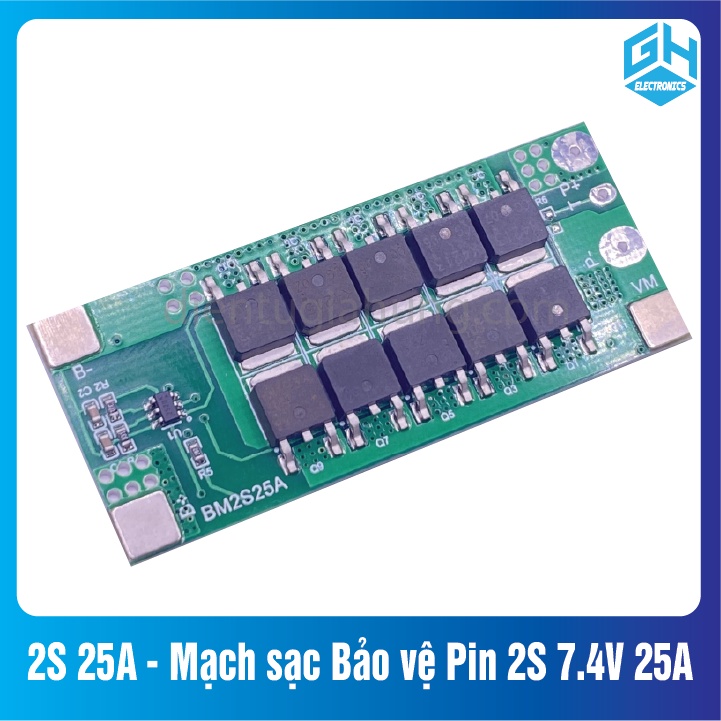 1 Cái Mạch sạc Bảo vệ Pin loại 2S 7.4V 25A dùng trong pin máy khoan, máy bắt vít