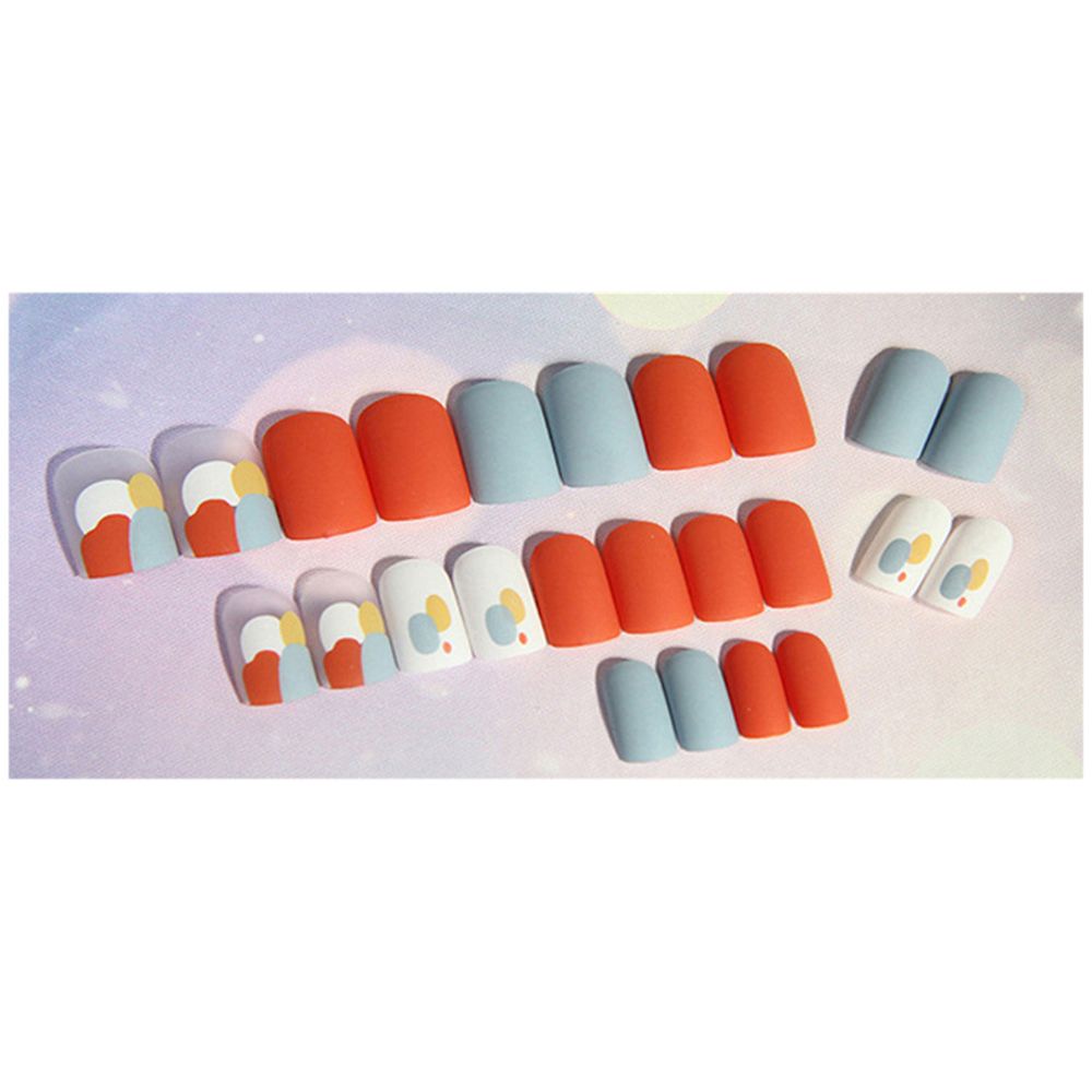 [Hàng mới về] Hộp 24 Móng Tay Giả Đầu Vuông / Tròn Phong Cách Thời Trang Cho Nữ