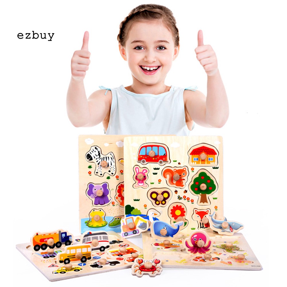 Bảng đồ chơi xếp hình bằng gỗ hình động vật dạy học cho trẻ tiện dụng