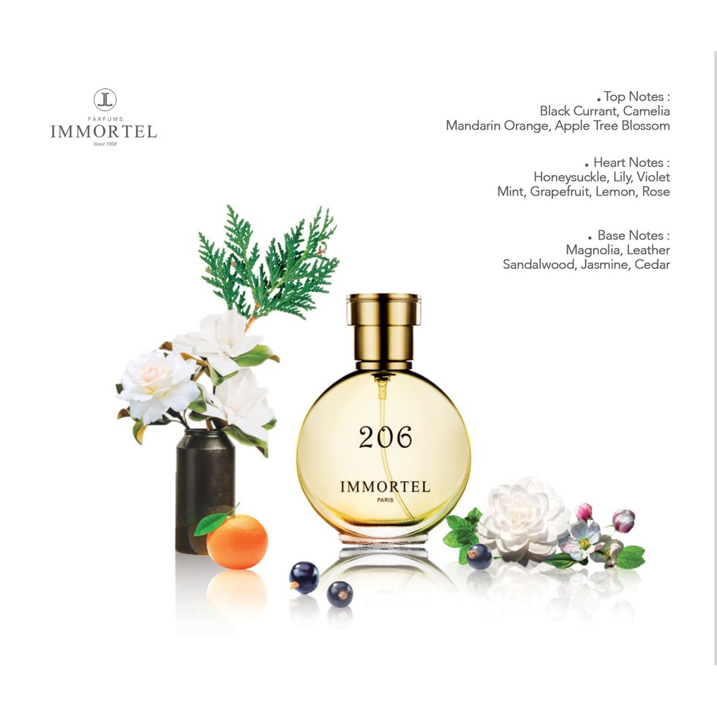 Nước hoa nữ IMMORTEL PARIS 206  60 ml  Eau De Parfum