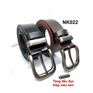 Thắt lưng da NIKA- khoá đúc hợp kim- bản 37mm (NK022)( tặng đầu đục)