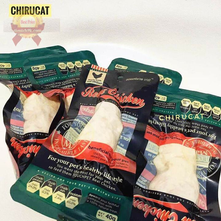 Ức gà hấp cho chó mèo Pet Real Chicken Nhật Bản ăn liền dùng trộn với cơm Protein dinh dưỡng