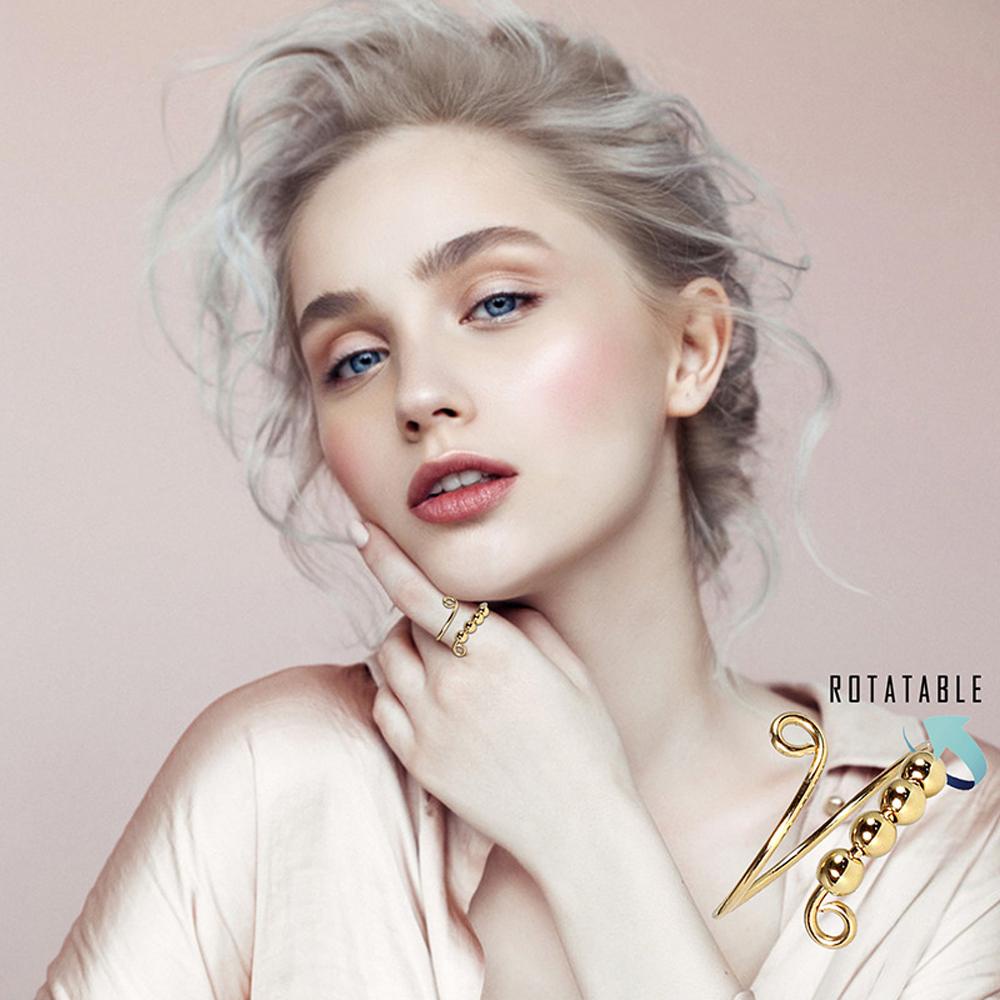 JARRED Nhẫn Hở Đính Hạt Có Thể Điều Chỉnh Giảm Căng Thẳng Đa Năng Cho Nữ