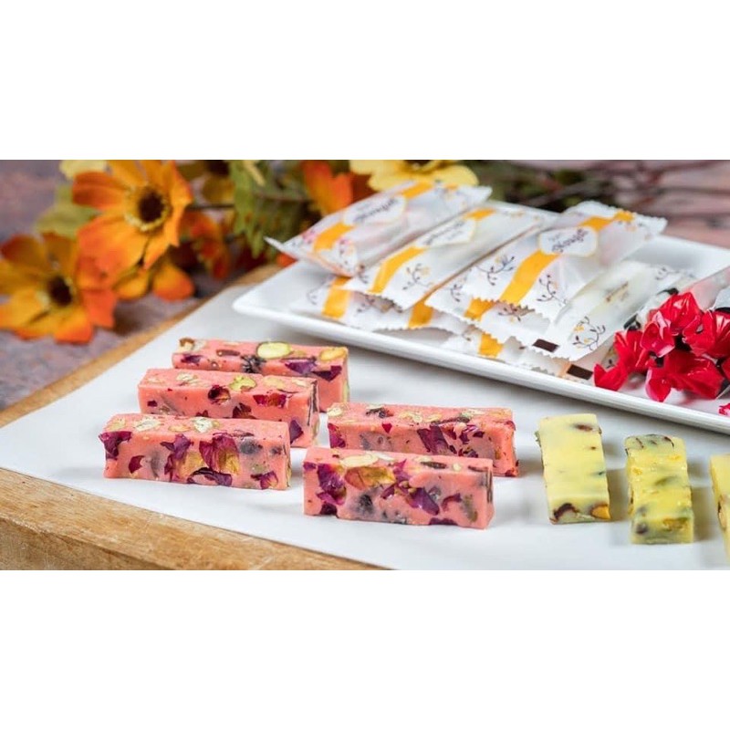SET NGUYÊN LIỆU KẸO NOUGAT (Kẹo hạnh phúc)14 món + tặng 50 tờ giấy gói kẹo+ 50 tờ giấy gạo+ Bơ nhạt Úc