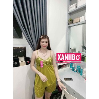 Đồ bộ ngủ thun lạnh phoi ren 4 Size