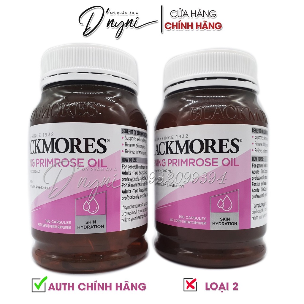 Viên uống Tinh Dầu Hoa Anh Thảo Blackmores Evening 190 Viên Úc Mẫu mới
