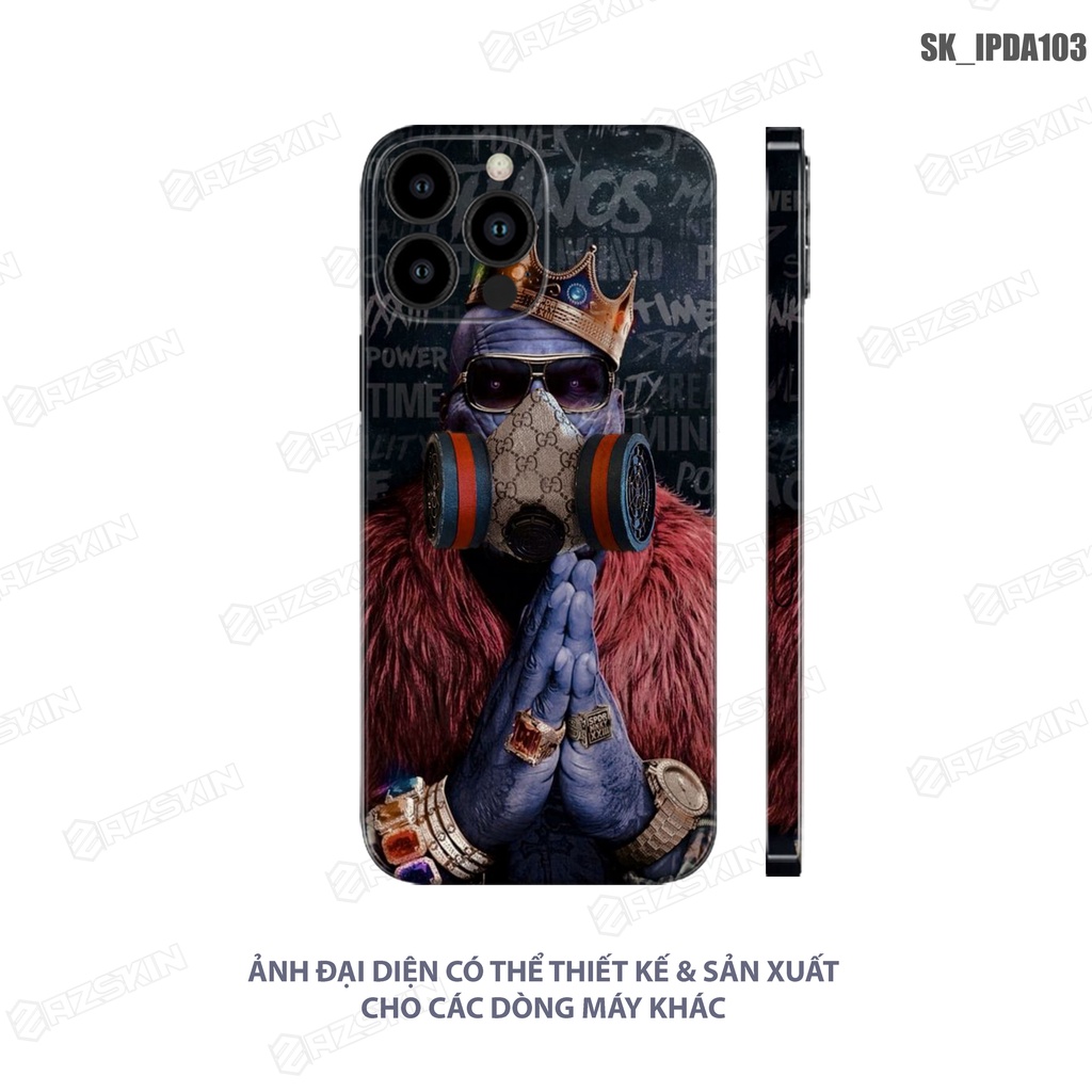 Miếng Dán Skin Thanos Độc Lạ IPhone 7 - 14 Pro Max |SK_IPDA103| In Hình Sắc Nét, Film Chính Hãng, Khuôn Cắt CNC Dễ Dán