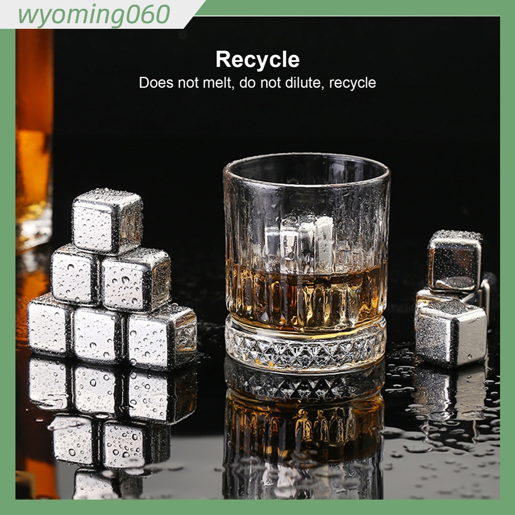 Set 6 viên đá vĩnh cửu bằng thép không gỉ bền bỉ tiện lợi