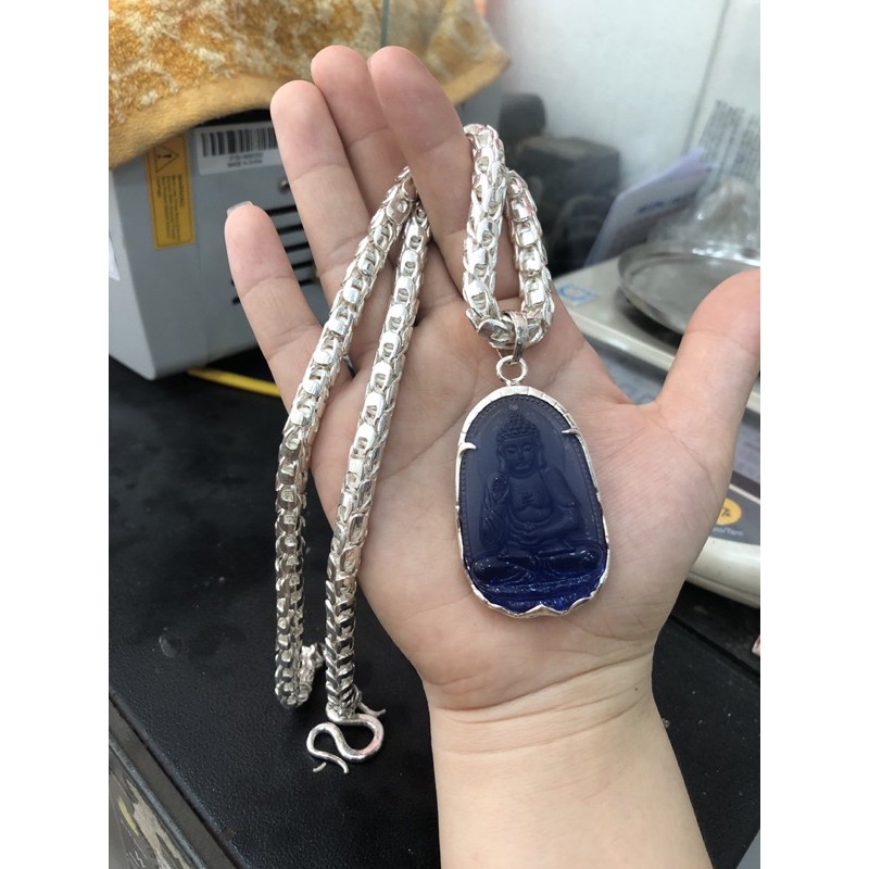 Dây chuyền đầu rồng và mặt Phật bà bạc ta