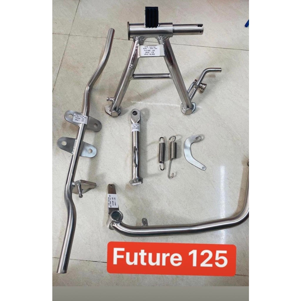 [Chính hãng CTS] Chống đứng chống nghiêng Inox 304 gắn xe Future 125 Wave 125