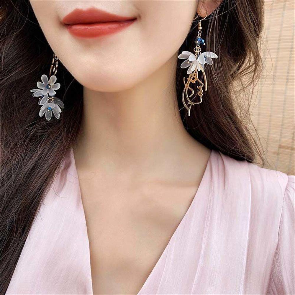 NIUYOU Hoa Tai Dáng Dài Hình Hoa Thời Trang Cho Nữ