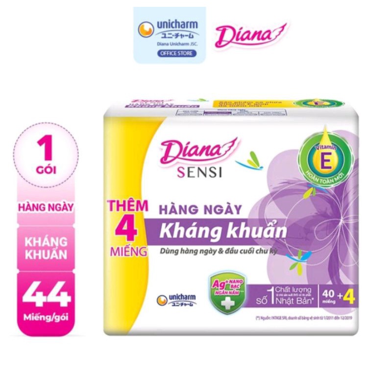 Băng vệ sinh Diana Sensi hàng ngày 20 + 2 miếng kháng khuẩn