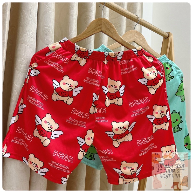 [Mẫu Mới] Quần Short Lửng Cartoon Unisex - Quần cute mặc nhà TUEANHSHOP - ĐÙI HOẠT HÌNH nam nữ Freesize 38-65kg | BigBuy360 - bigbuy360.vn