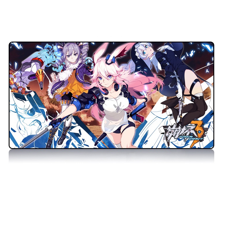 Tấm lót chuột bàn phím máy tính size lớn in anime Bronya Yae Sakura Collapse Gakuen