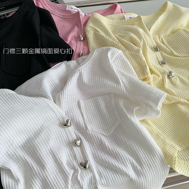 Áo Thun Tay Ngắn Cổ Chữ V Thời Trang Mùa Hè Dành Cho Nữ