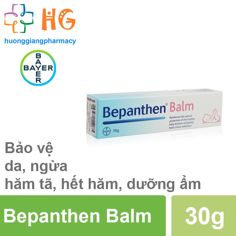 Kem hăm Bepanthen Balm - Bảo vệ da, ngừa hăm tã, dưỡng ẩm (Tub 30g)