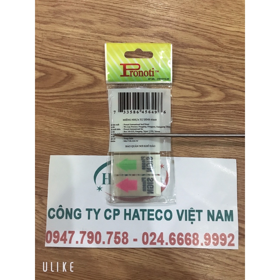 100 tờ Giấy ghi chú, giấy note trình ký 5 mũi tên Please sign Pronoti 45649 - Note Please Sign Here