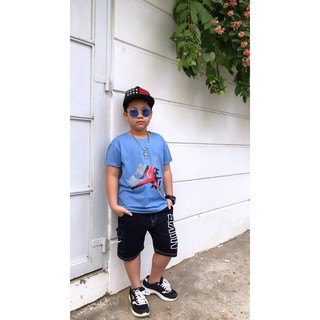 Bộ thun giả jean bé trai size cồ