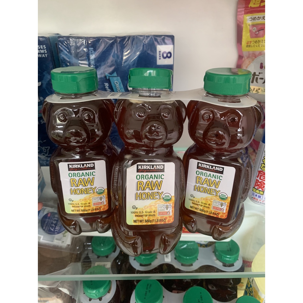 Mật Ong Gấu Mỹ Kirkland Organic Raw Honey - Mật Ong Hữu Cơ 680gr hàng chuẩn Mỹ , HCM