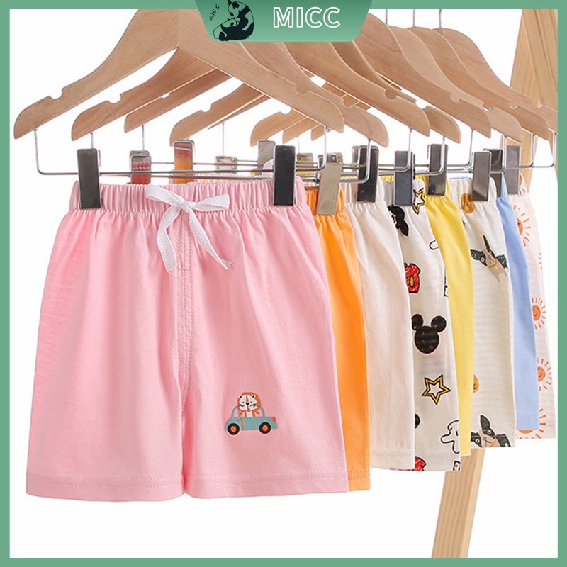 Bé trai Bé gái Quần soóc màu đồng nhất Bé Thường cotton Căng đi biển Quần ngắn mùa hè Quần dành cho trẻ em