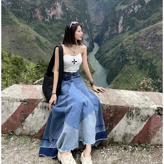 [Order ] SET VÁY hai dây chân váy bò xoè đắp