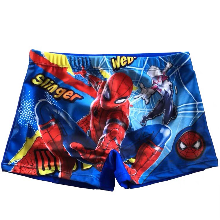 Quần bơi bé trai, bộ đồ bơi đi biển Marvel chất liệu co dãn có dây quần cao cấp