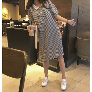 [ULZZANG]ĐẦM ULZZANG ĐẦM CỔ POLO ĐẦM THUN BASIC[ORDER]
