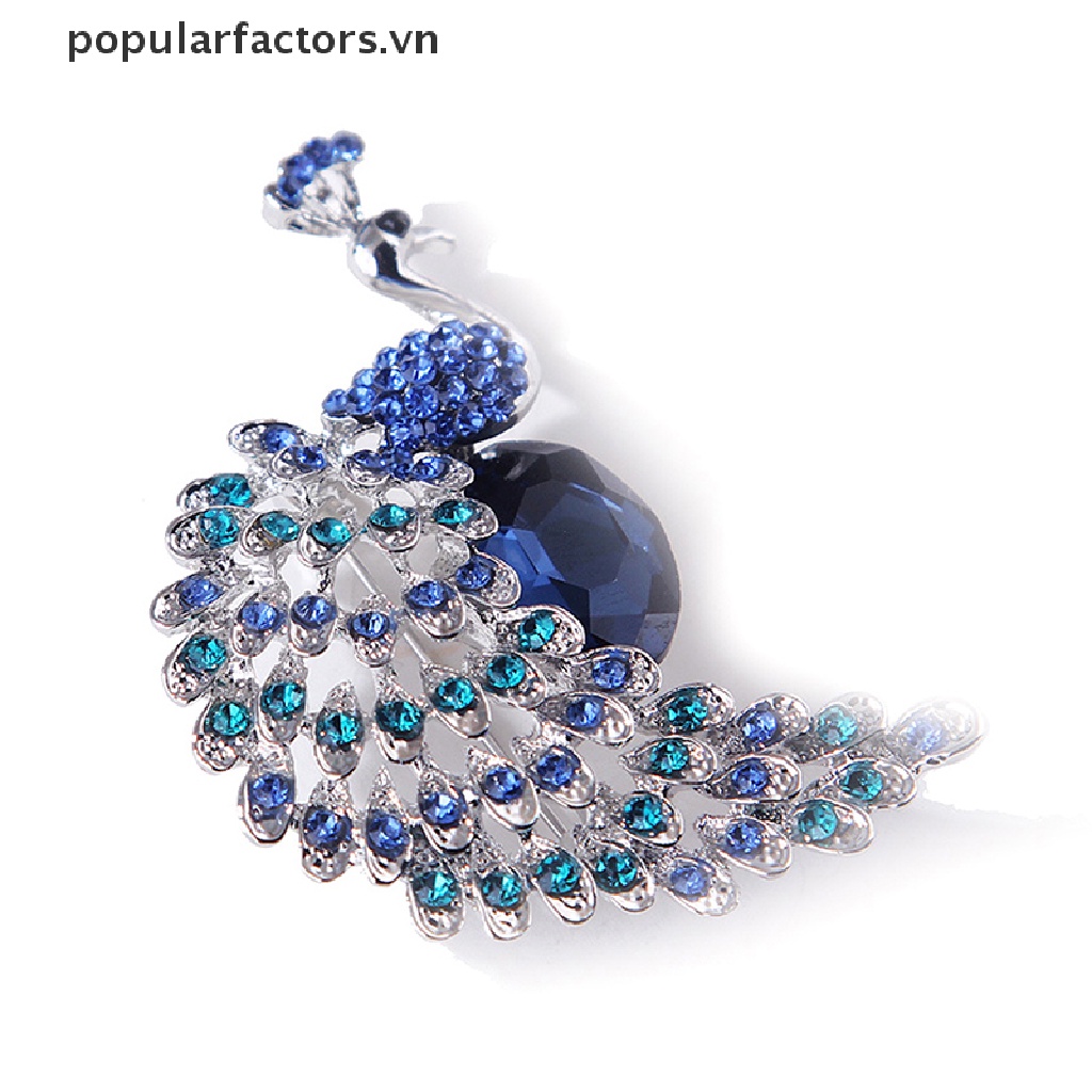 Ghim cài áo hình công đính đá nhân tạo lấp lánh thời trang