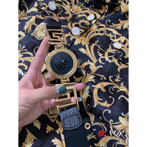 Set Ver sace khuy ngọc kèm đai