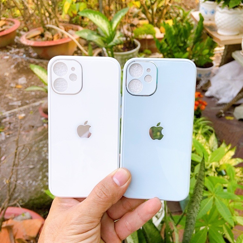 Ốp lưng kính cường lực viền màu Iphone 6 plus/IPhone 12mini/IPhone 12/IPhone 12 pro/IPhone 12 pro Max