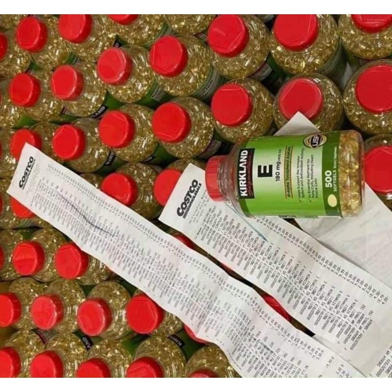 Vitamin E Kirkland 400 IU, hàng Mỹ (500 viên) trẻ hóa da, chống lão hóa
