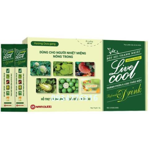 ✅ Bột tan thanh nhiệt Livecool không đường (Hộp 10 gói)