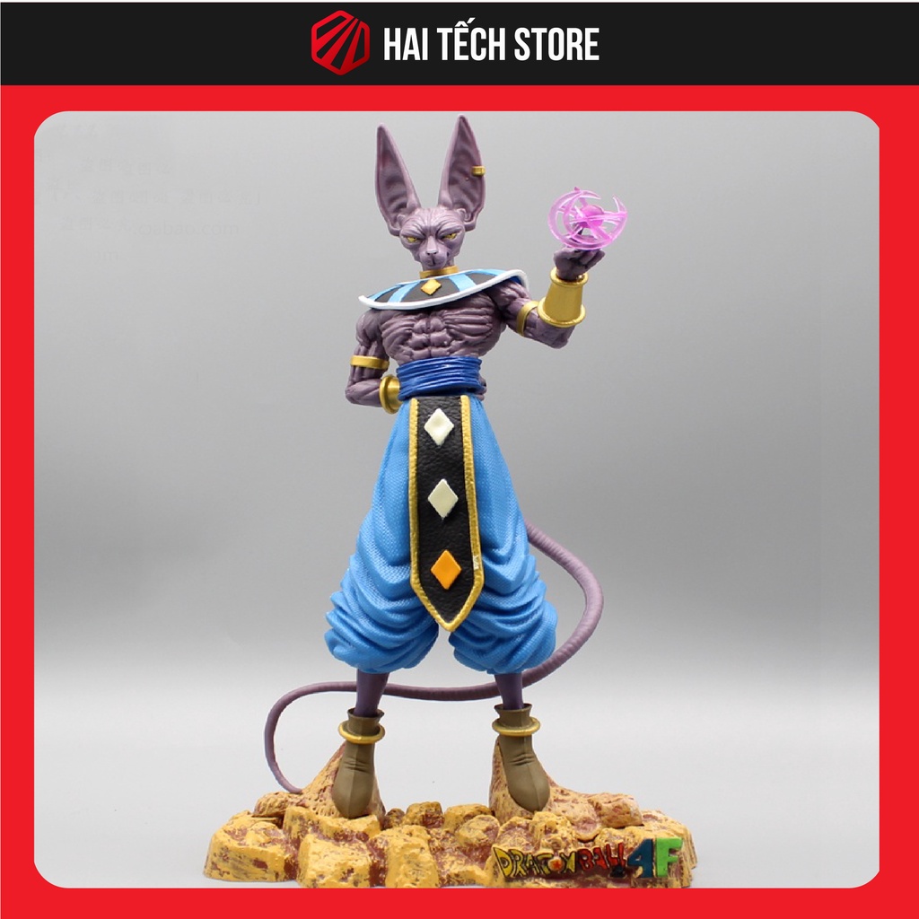 Mô hình Dragon Ball thần hủy diệt Beerus cao 30cm chất lừ, figure mô hình 7 viên ngọc rồng decor trang trí siêu đẹp