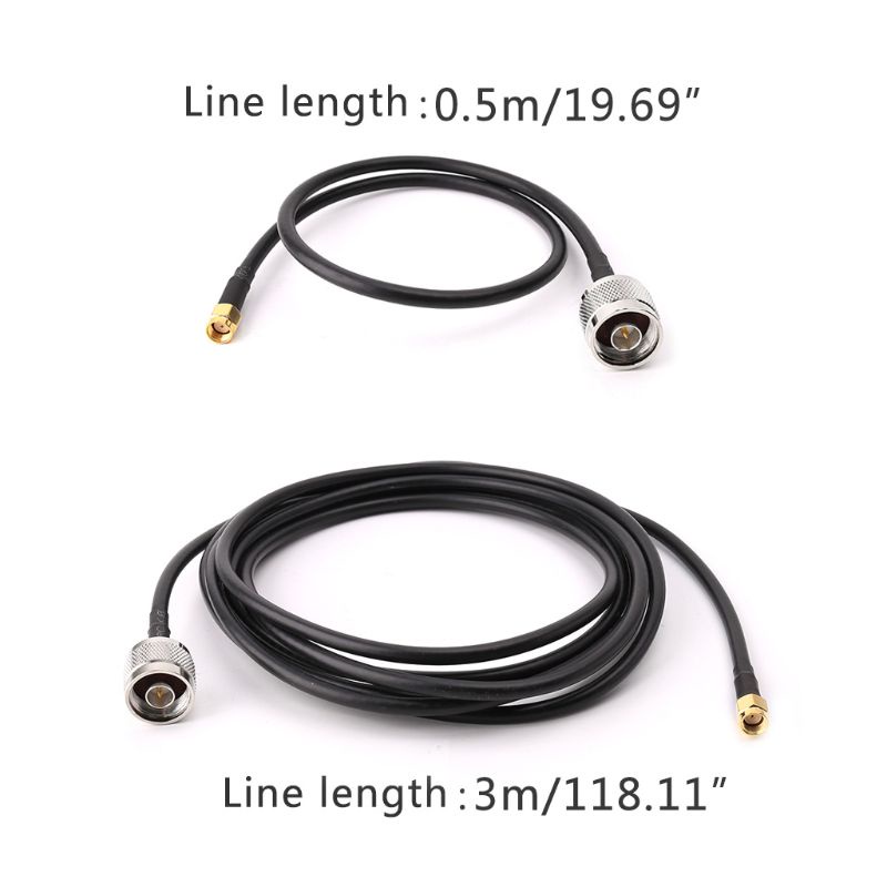 Dây Cáp Đồng Trục RF Chuyển Đổi Đầu Đực N Male Sang RP-SMA Male RG58