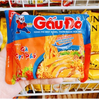 MÌ GẤU ĐỎ SỢI PHỞ, TÔM CHUA CAY 63G [ COMBO ]