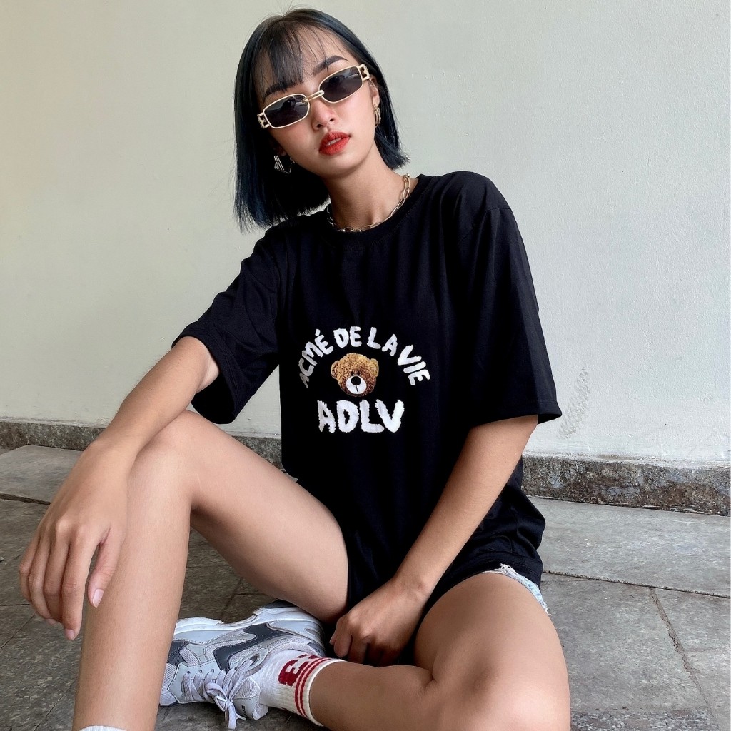 Áo Thun Unisex In Hình Gấu Áo Cặp Áo Đôi Nam Và Nữ Siêu Cưng Freesize