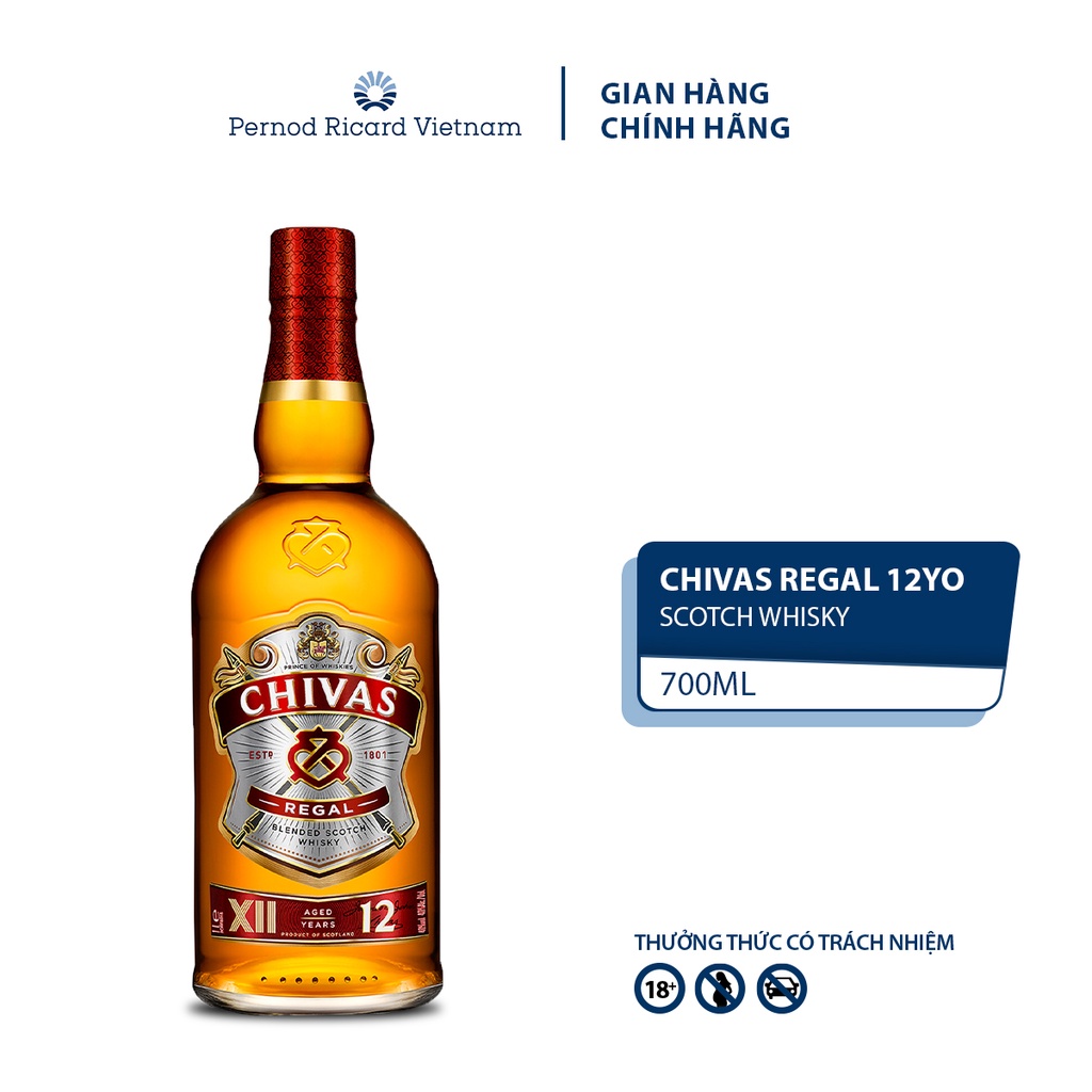 Rượu Chivas Regal 12YO Nồng Độ Alc 40% 700ml [ kèm hộp]